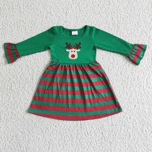 NEW Christmas Reindeer Ruffle Dress